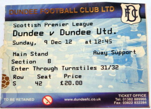 dundee v dundee united dec stub