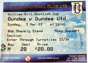 dundee v dundee united march stub