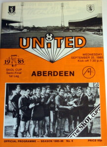 united v aberdeen skol cup 1985