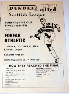 united v forfar forfarshire cup final 1985