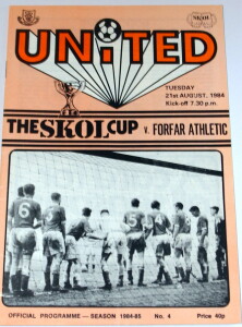 united v forfar skol cup 1984