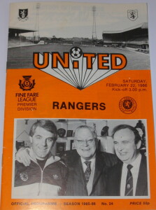 united v rangers 1986 feb