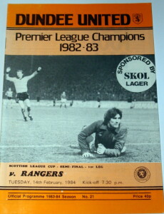 united v rangers feb 1984