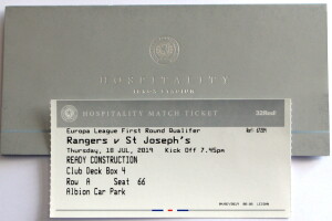 rangers v st josephs euopa league 2019 stub