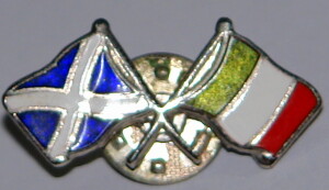 scotland italy twin flag badge