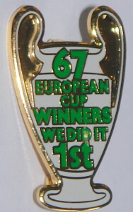 67 european cup celic badge