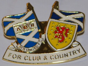 ayr united scotlaand club and country badge